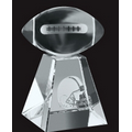 Clear Football Award with Tall Base - Large